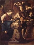 Giovanni Francesco Barbieri Called Il Guercino The Vistion of St.Francesca Romana oil on canvas